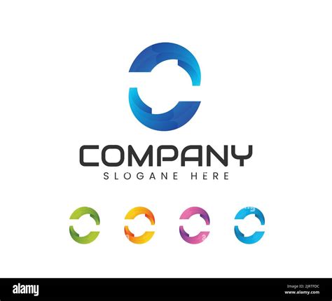 Color abstract logo set for business company. Corporate identity design elements Stock Vector ...