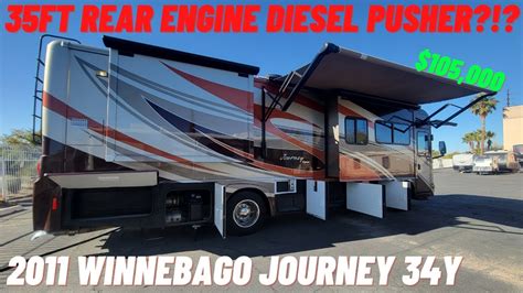 35ft Diesel Pusher?!? Awesome Little Floor Plan! 2011 Winnebago Journey 34Y #rv #rvwalkthrough ...