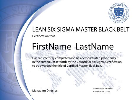 Lean Six Sigma Master Black Belt Certification - The Council for Six Sigma Certification