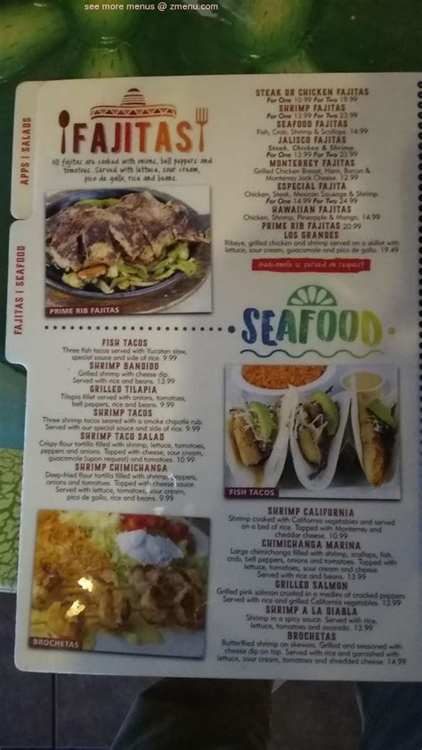 Menu at Fiesta Mexico restaurant, Campbellsville, E Broadway St