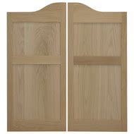 Oak Cabinet Shaker Style Cafe Doors / Saloon Doors (2' - 3' Door Openings)