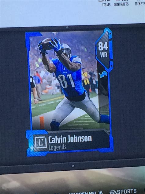 Calvin Johnson Legend Stats : MaddenUltimateTeam