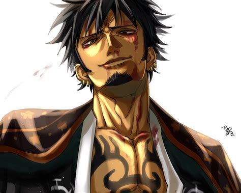 Download Smiling Bloody Trafalgar Law One Piece Fanart Wallpaper | Wallpapers.com