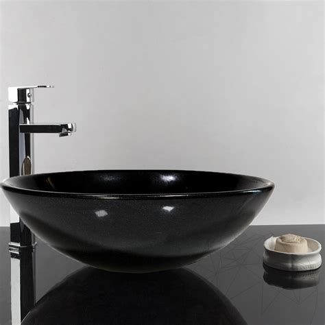 Bathroom Sink Matia Black Granite - PIATRAONLINE.com