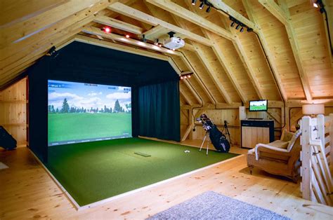 Home Golf Simulator, Indoor Golf Simulator, Golf Man Cave, Golf Room ...