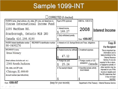 Irs 1099 Form Interest Income Form : Resume Examples