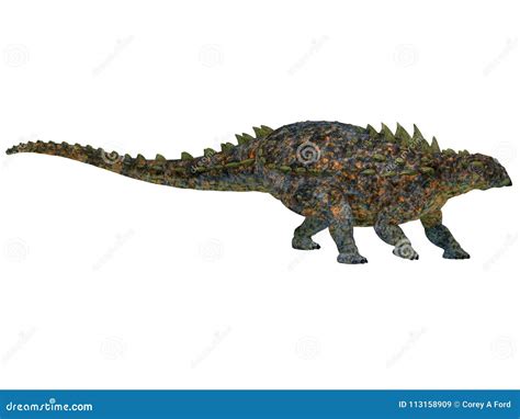 Polacanthus Dinosaur Side Profile Stock Illustration - Illustration of ...