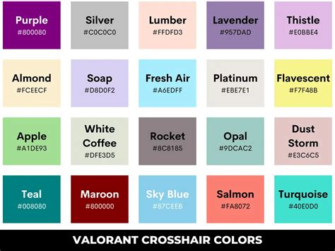 Valorant Color Codes: 315 Crosshair Colors (2023)