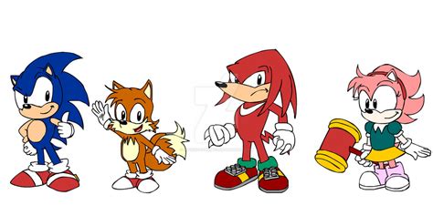 Sonic, Tails, Knuckles and Amy. by infinitedynamics on DeviantArt