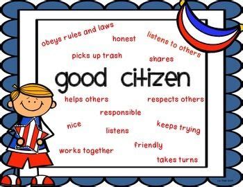 Good Citizen Poster | Good citizen, Education poster, Character education posters