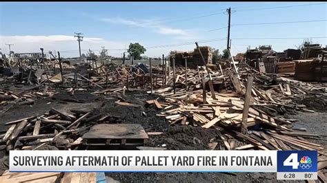 Aftermath of aggressive pallet yard fire in Fontana – NBC Los Angeles