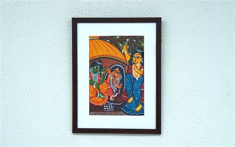 Buy Ram, Sita, Lakshman Bengal Patachitra Painting - A4 Size Frame Online Indic Inspirations ...