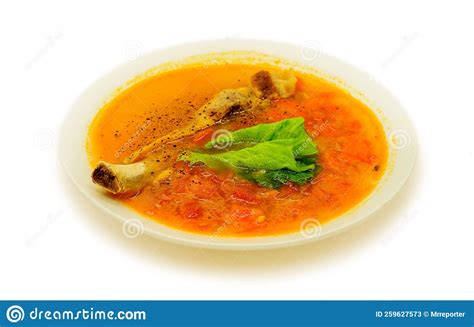 Hot Lentil Soup with Pork Ribs, Isolated Stock Image - Image of bone ...