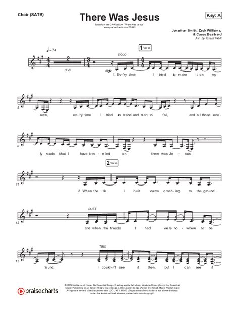 There Was Jesus Choir Sheet Music PDF (CAIN) - PraiseCharts