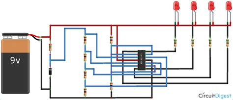 Simple Battery Level Indicator Circuit using Op-amp