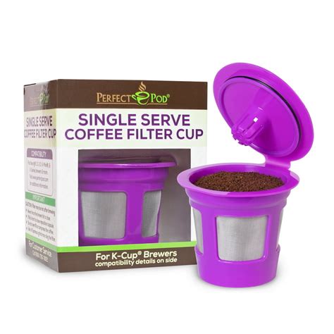 Perfect Pod Single Serve Coffee Filter Cup | Reusable Coffee Pod Compatible with Keurig K-Cup ...