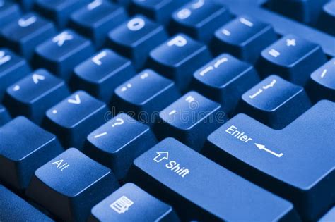 Blue computer keyboard stock image. Image of dark, high - 10186557