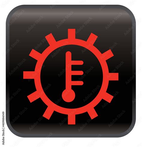 Transmission Temperature car warning light symbol Stock Illustration ...