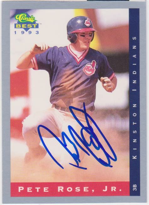 Autographed Cards: 1993 Classic/Best, Pete Rose, Jr.