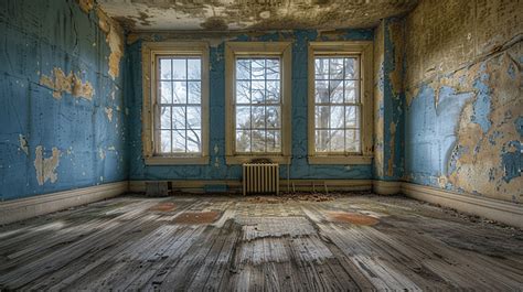 Room In An Abandoned Building Background, Abandoned, Ruin, Building Background Image And ...