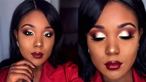 ANTI Valentine's Day Makeup Tutorial For Dark Skin 2018 - YouTube