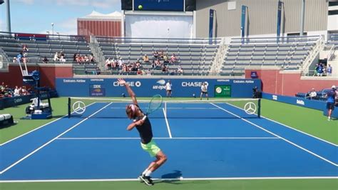 Alexander Zverev Serve Training Court Level View - ATP Tennis Serve ...