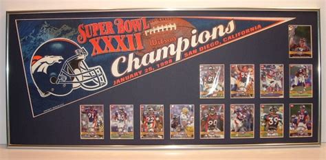 Denver Broncos Super Bowl 32 Champions Sign & Cards....Custom