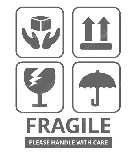 Fragile Please Handle With Care Logo Vector, Fragile, Logo, Packing PNG and Vector with ...