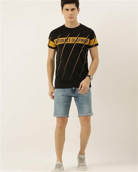 Buy Men's Black Graphic Printed Slim Fit T-shirt Online at Bewakoof