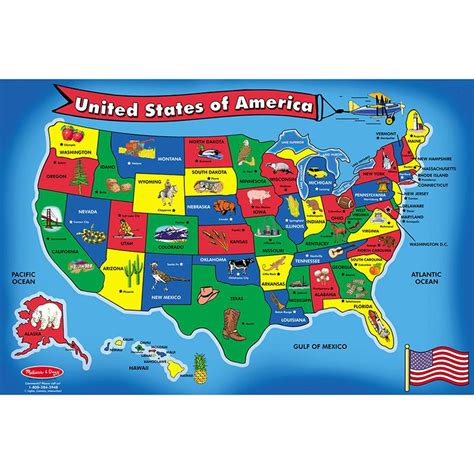 Knowledge Tree | Melissa And Doug U.S.A. (United States) Map Floor Puzzle - 51 Pieces