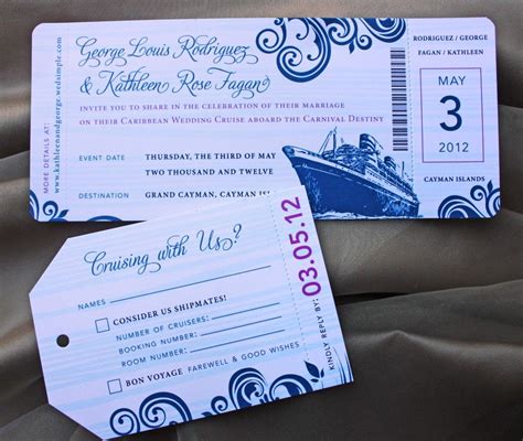 Destination by emDOTzee Designs | Cruise wedding invitations, Cruise ...