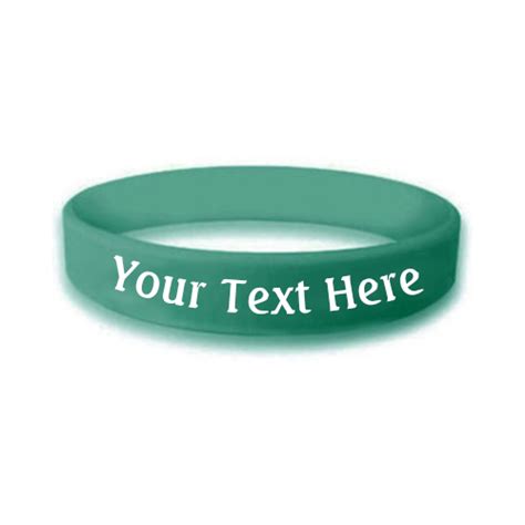 Green Custom Wristbands | Debossed Silicone Bracelets