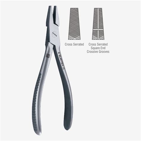 SURTEX® Flat Nose Plier Crosswise Grooves - Grip Style Handle