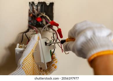 Electrician Replacing Wall Switch Diy Project Stock Photo 2056197977 | Shutterstock