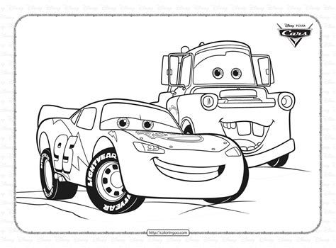 Lightning Mcqueen And Tow Mater Coloring Pages Lightning Mcqueen And ...