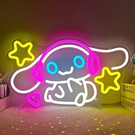 CINNAMOROLL NEON SIGN Anime Neon Light Up Signs for Wall Decor Cartoon LED Si... £65.17 ...