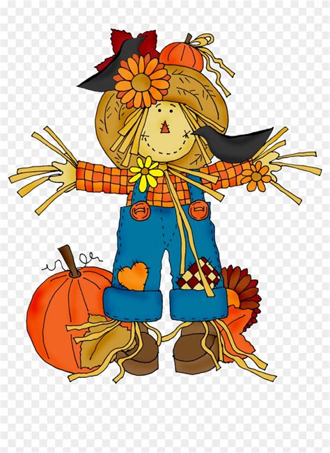 Harvest Clipart Scarecrow - Fall Scarecrow Clipart, HD Png Download - 1236x1600(#812003) - PngFind