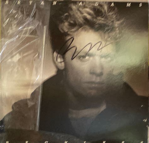 Signed Bryan Adams Reckless Album Cover