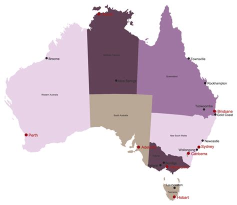 Parts Of Australia Map