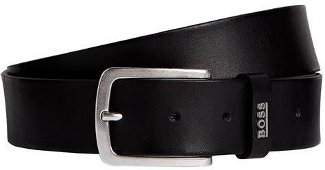 BOSS by Hugo Boss Smooth Leather Belt in Black for Men - Lyst