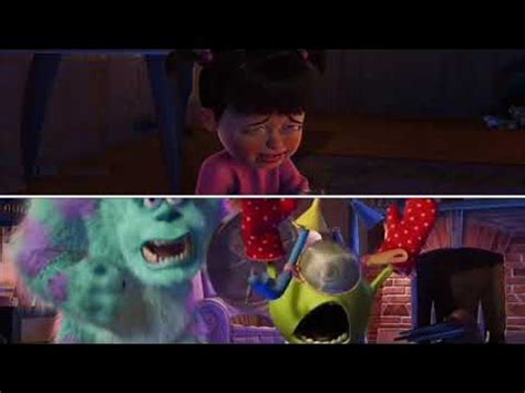 Monsters Inc Boo Crying and Mike and Sulley Screaming - YouTube