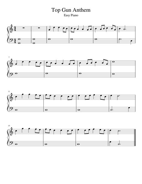 Top Gun Anthem Sheet music for Piano | Download free in PDF or MIDI ...