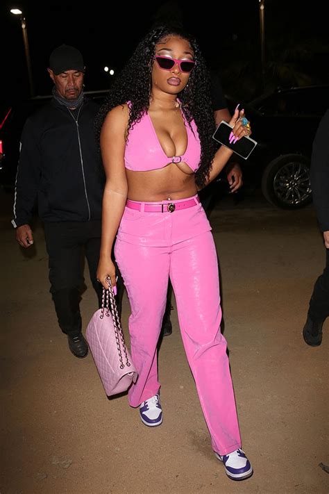 Megan Thee Stallion In Pink Crop Top & Pants At Coachella: Photos ...