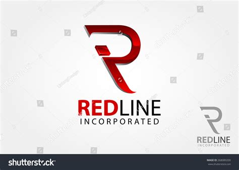 Red Line Incorporate Vector Logo Basic Stock Vector (Royalty Free ...