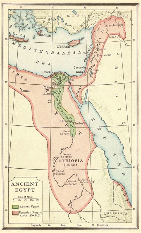 Color Map of Ancient Egypt | Egypt map, Ancient egypt, Ancient egypt ...