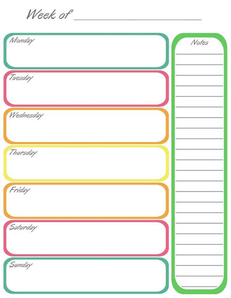 6 best images of printable weekly simple weekly planner printable ...