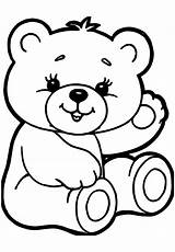 Teddy Bear Template Coloring Pages sketch template