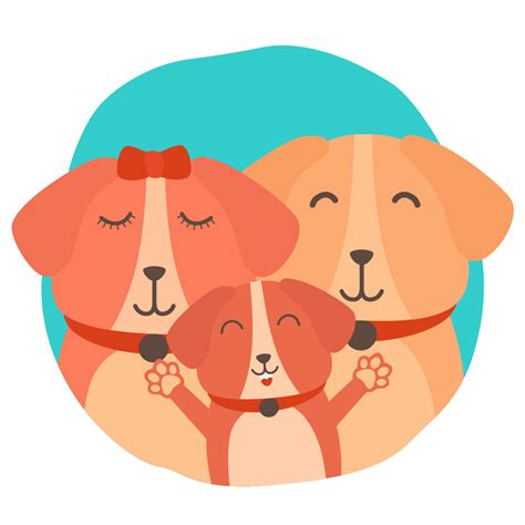 Dog Family Vector Illustration 238859 Vector Art at Vecteezy