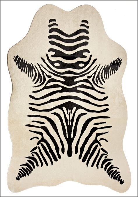 Faux Zebra Skin Rug - Rugs : Home Decorating Ideas #ry8v2Pg8lo