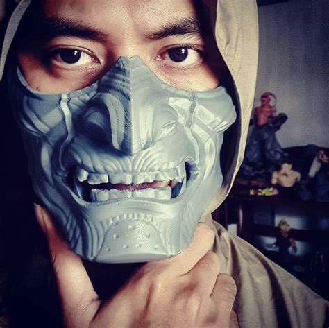 下载 Ghost Mask - Japanese Demon Oni Samurai Hanya Cosplay Halloween - 3D ...